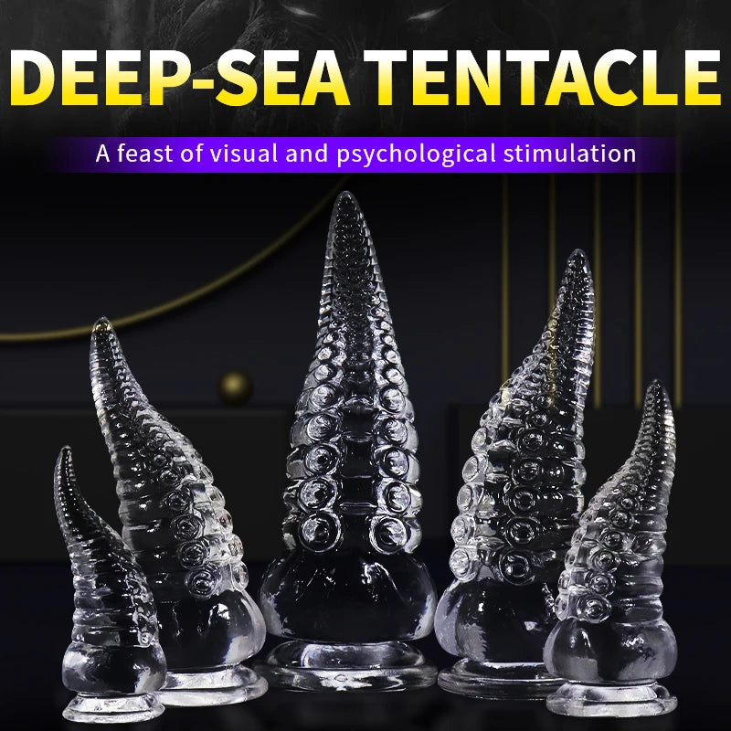 Tentacle Dildo Octopus Animal Sex Toy Tpe/Silicone/Glass Dildo Anal Plug Progressive Vaginal Dilators Monster Penis Big Buttplug