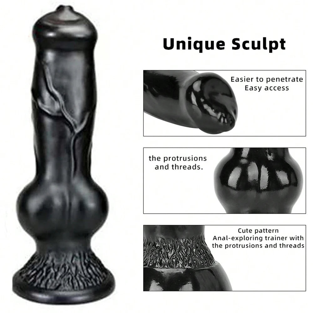 Realistic Huge Dog Dildo Anal Plug With Suction Cup Silicone Big Butt Plug Prostate Massager Adult Sex Toys for Men Women