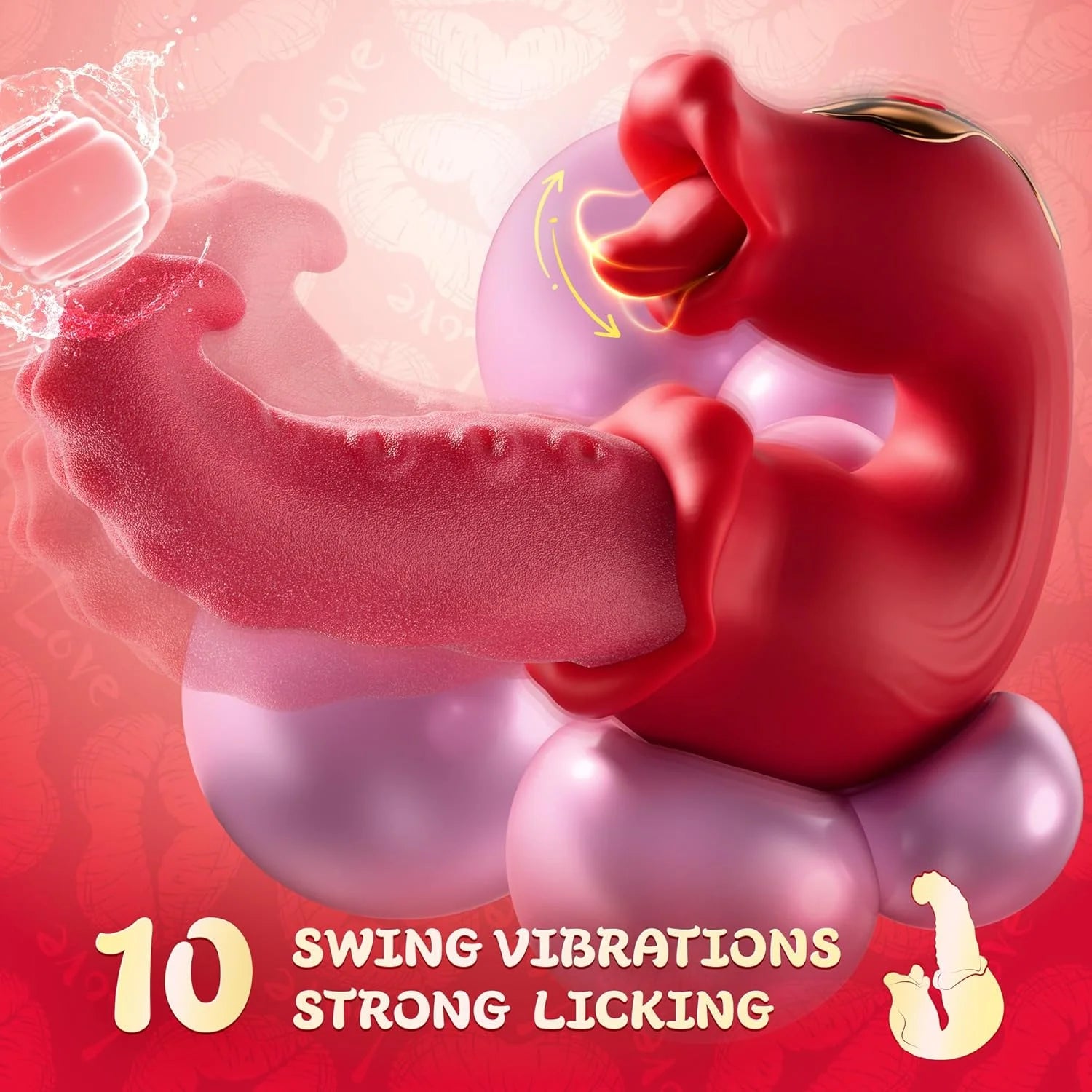 Sex Toys Vibrator 4 in 1 Tongue Thrusting Vibrators Dildo Rose Sex Toys G Spot Clit Stimulator Tools for Female Couples Games