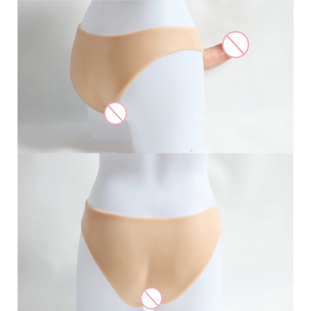 Silicone Wearable Underwear with Giant Dildo, Sex Toy Huge Dildo Panties with Realistic Penis, Simulate Skin Texture G Spot