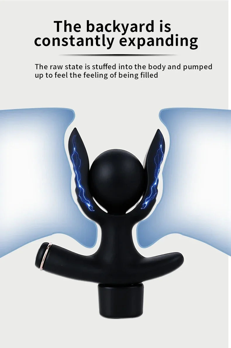 Inflatable Electric Shock Anal Plug Vaginal G Spot Stimulation Anal Docking Insertion Prostate Massage Male Masturbator Sex Toy