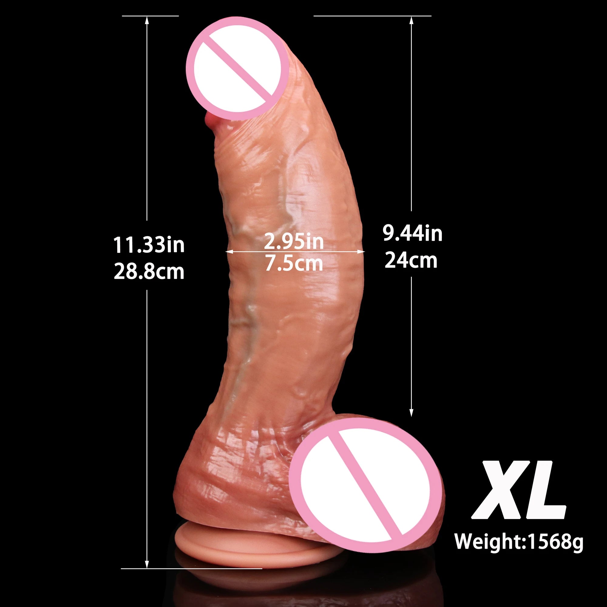 Realistic Big Glans Dildo Soft Long Penis Huge Adult Dick Suction Cup Anal Sex Toys For Women Vagina G-Spot Orgasm Stimulate