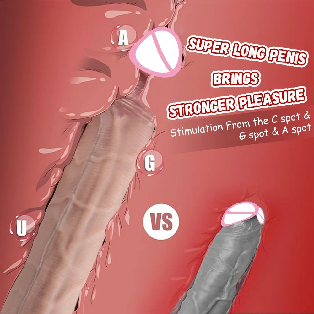 42.5cm Realistic Big Long Dildo Sex Toy Dildo with Strong Suction Cup Lifelike Silicone Sex Toys for Vagina Anal Stimulation
