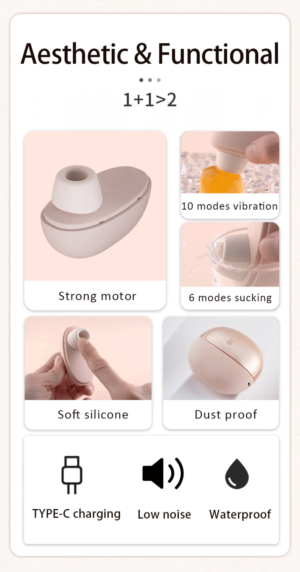 Vibrating Massager, Adult Sex Toy, Combination Products, 18 BDSM,Sucker Clitoral Vibrator for Woman, G-Spot,Female Vaginal