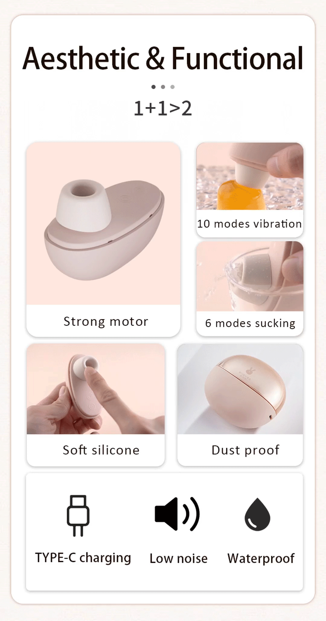 Vibrating Massager, Adult Sex Toy, Combination Products, 18 BDSM,Sucker Clitoral Vibrator for Woman, G-Spot,Female Vaginal