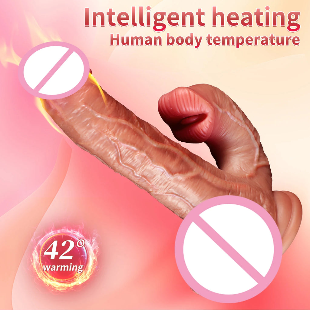 Realistic Thrusting Dildo for Women Licking Vibrator Clit G-Spot Stimulation Remote Control Adult Sex Toys Anal Masturbators