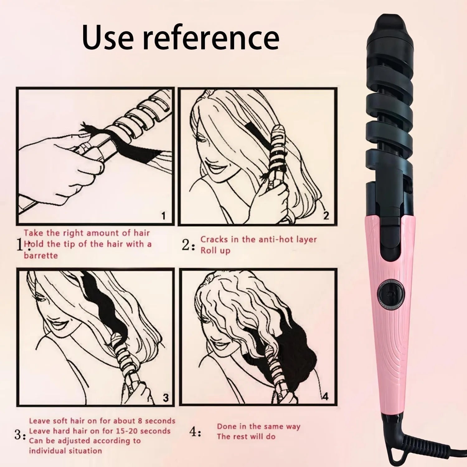 2-in-1 Curling Iron Set,  Instant Heat Up for Short, Medium, and Long Hair,  Women's Hair Tools Holiday Gifts