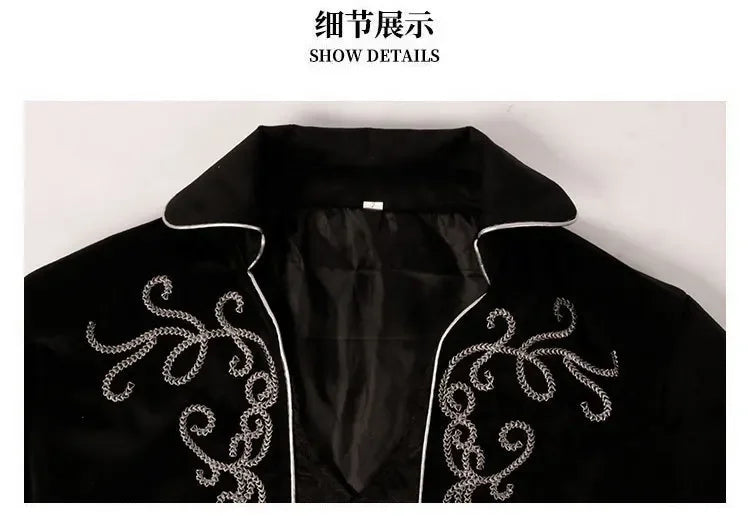 2025 Steampunk Women Men Medieval Dress costume Velet Stand Collar Tailcoat Gothic Vampire Cosplay Jacket Coats S-5XL