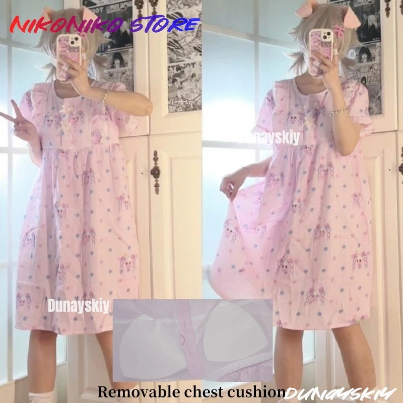 Game Needy Girl Overdose KAngel Cosplay A P Pink Cat Head Air Conditioning Carpet Anchor Girl Heavy Dependence On COS Sugar