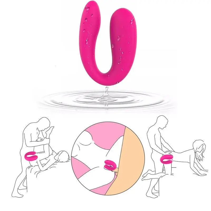 Couple U Type Vibrator Sex Toys For Women Vagina Clitoris Stimulate Vibrator G-Spot Massage Female Masturbator Adults Products