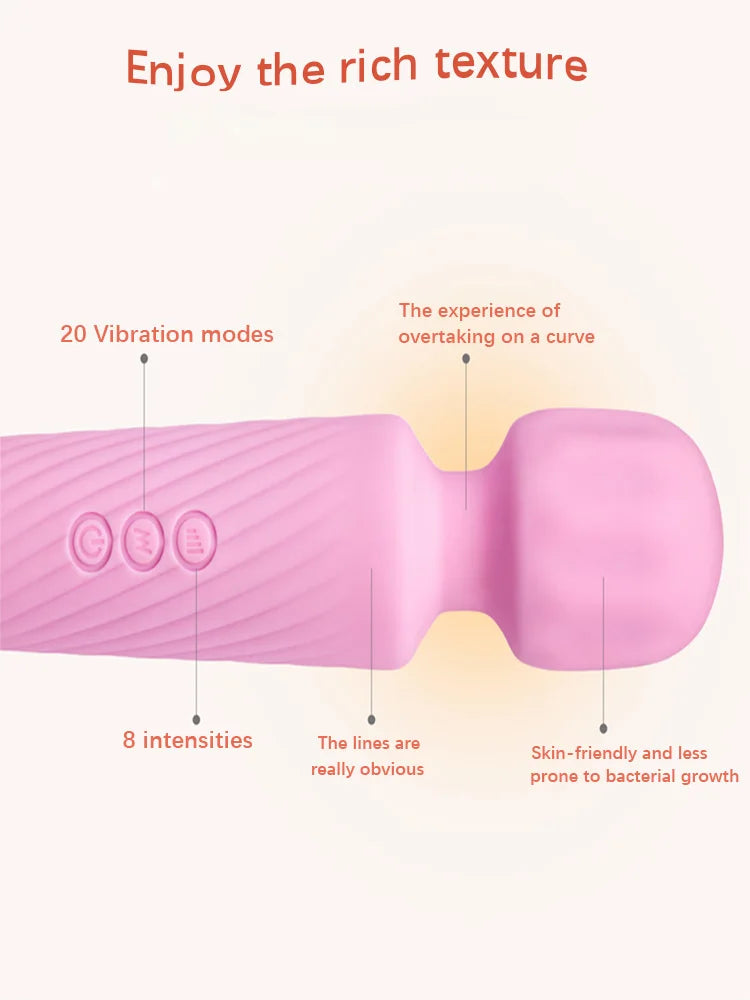 Vibrator female masturbator G Spot strong shock private Clitoris massager stick adult dildo Health sex toys for Women