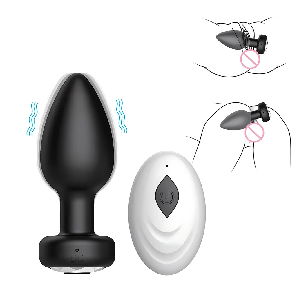 Wireless Anal Vagina Vibrator Butt Plug Men Prostate Massager Stimulator Female Masturbator Adult Sex Toys for Women Men