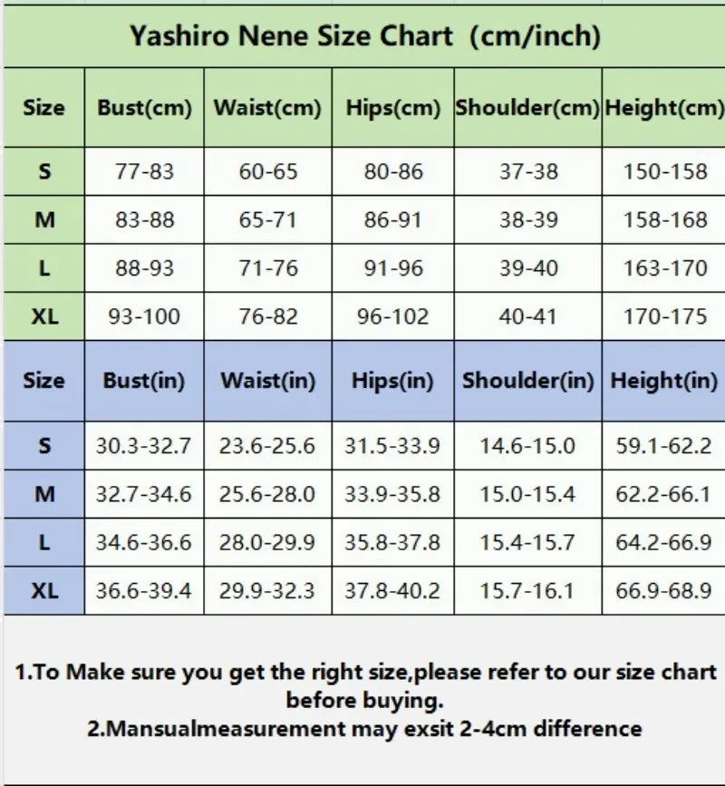 Yashiro Nene Cosplay Costume Anime Toilet-Bound Hanako-Kun Clothes White Dress Wiig Uniform Women Outfit for New Year Day