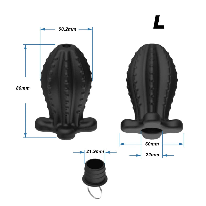 Hollow Anal Plug With plug Prevent liquid leakage Recklessly peeping Easy Enema Vaginal Anal masturbation Butt Plug BDSM Sex Toy