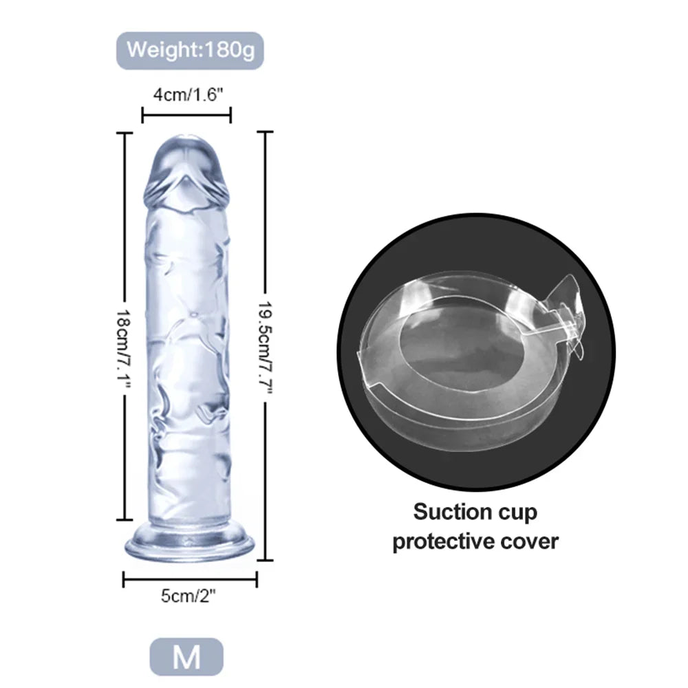 Realistic Jelly Dildo 6 Sizes Erotic Anal Sex Toys for Women Gay Soft Clitoris Vaginal Masturbators Penis Suction Cup Big Dick