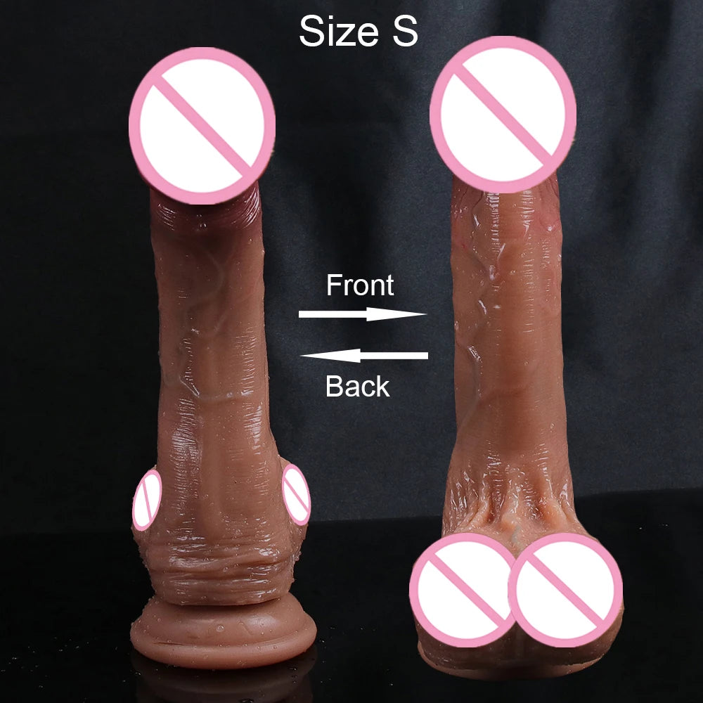 New Realistic Big Glans Dildo Soft Long Penis Huge Adult Dick Suction Cup Anal Sex Toys For Women Vagina G-Spot Orgasm Stimulate