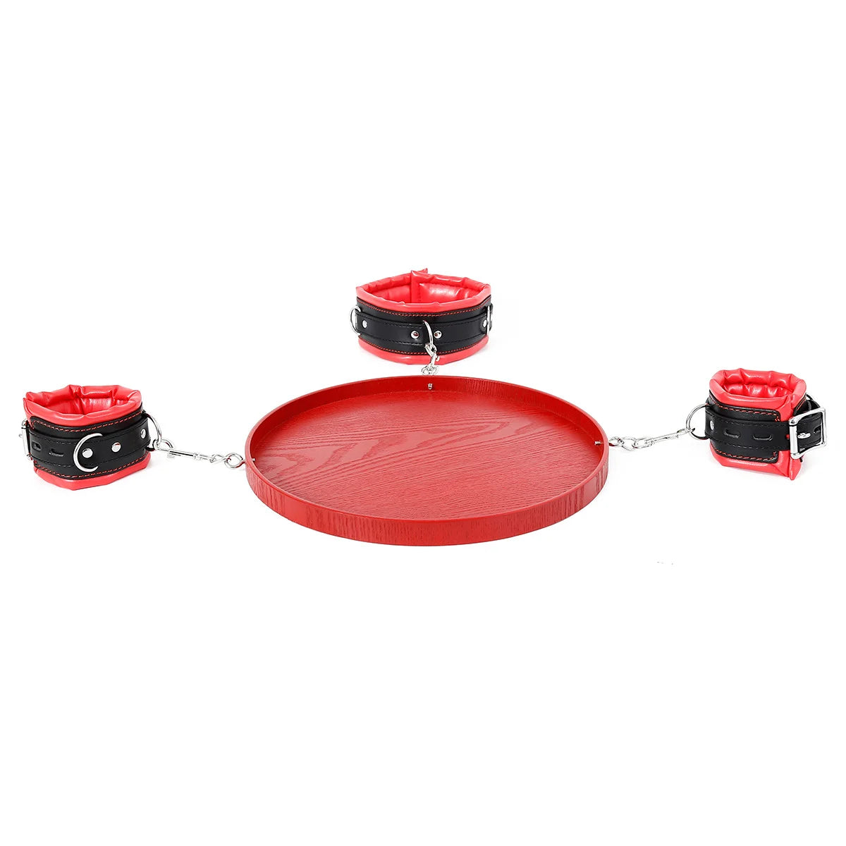 Bondage Toys Adjustable Leather Handcuffs Tray Ankle Cuffs Collar BDSM Restrsaints Erotic Adults Toys Fetish Dog Slave Sex Game