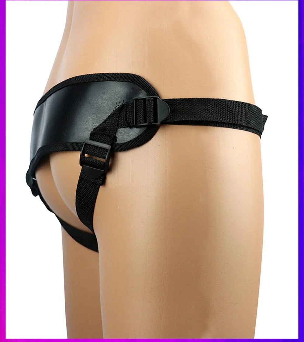 Lesbian Strap on Erotic Panties Aldult Bondage Gear Women's Wearable Briefs Anal Vaginal Masturbators Sex Toy T-back Fixed Dildo