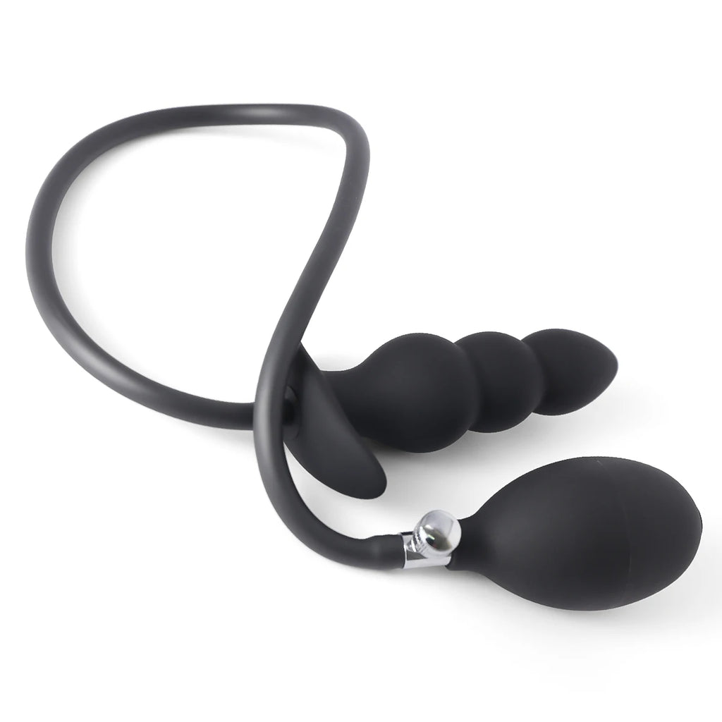 Inflatable Anal Plug Metal Ball Butt Plug Sex Toys For Men Women Huge Anus Ass Butt Dilator Prostate Massager G Spot Stimulator