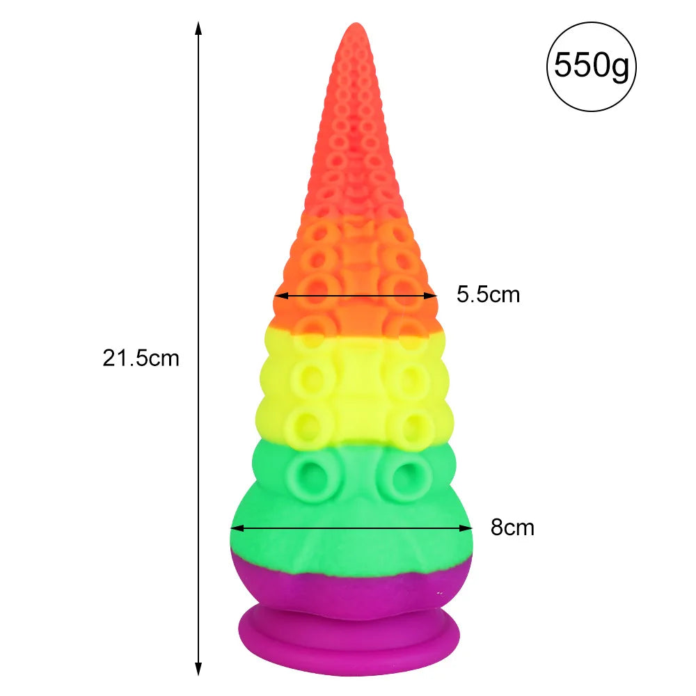 Dildo Female Homosexual Giant Anal Toy Cup Octopus Tentacle Tentacle Artificial Penis Animal Dildo Sex Toys for Adults Anal Plug