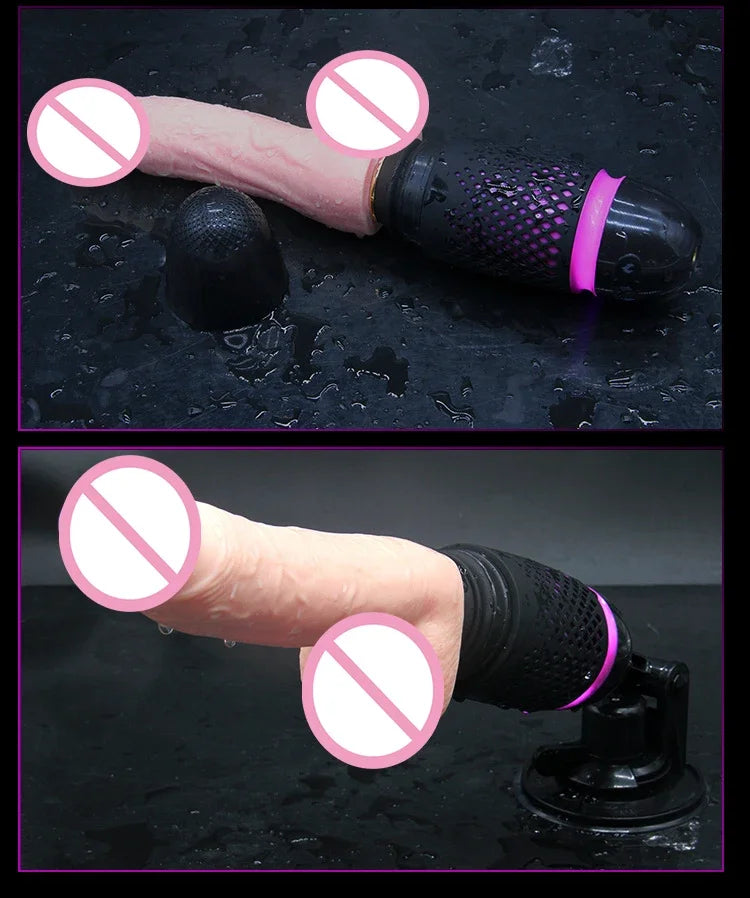 Realistic Dildo Remote Control Automatic Sex Machine Big Penis Vibrator Retractable Dildo Female Masturbator Suction Cup