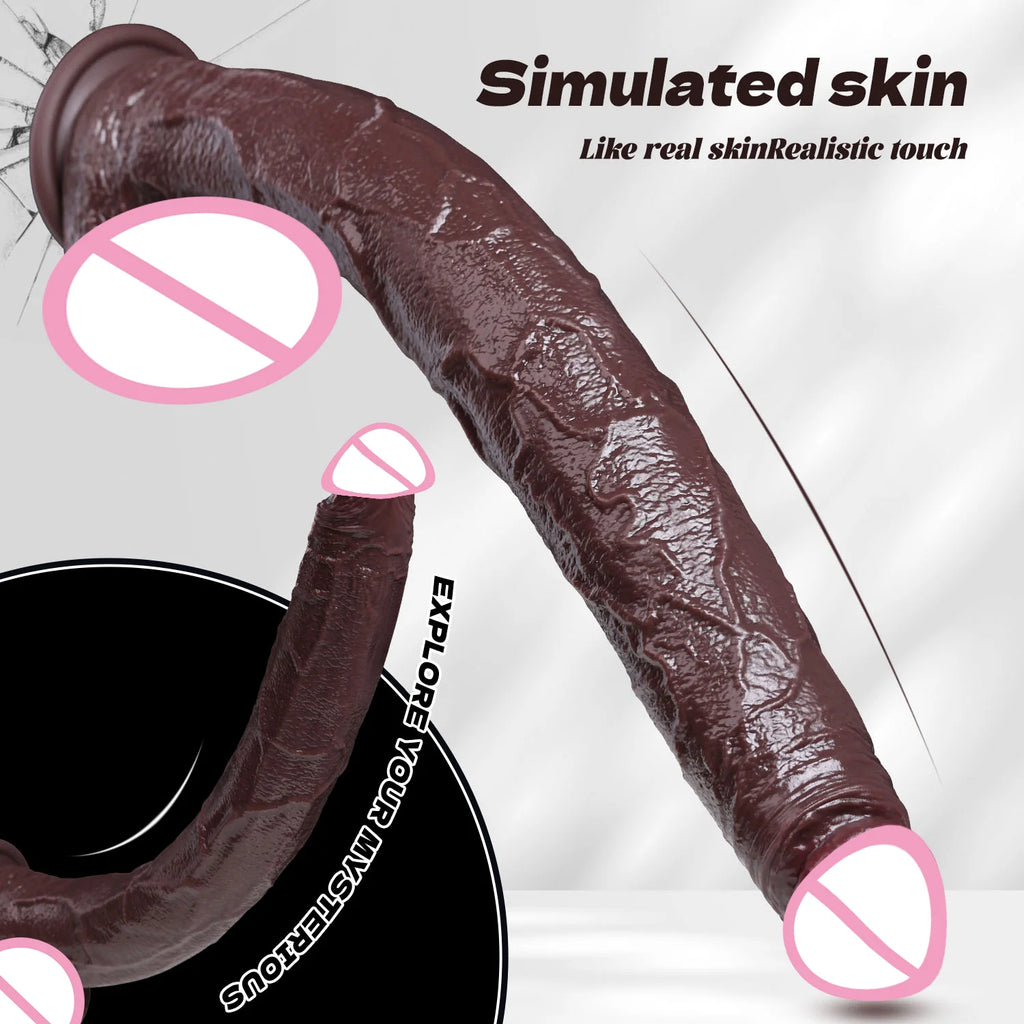 Big Black Dildo Anal Giant Penis Sex Toys for Women and Men 16.5 inch Thick Huge G Spot Dildos Realistic Dildo with Suction Cup