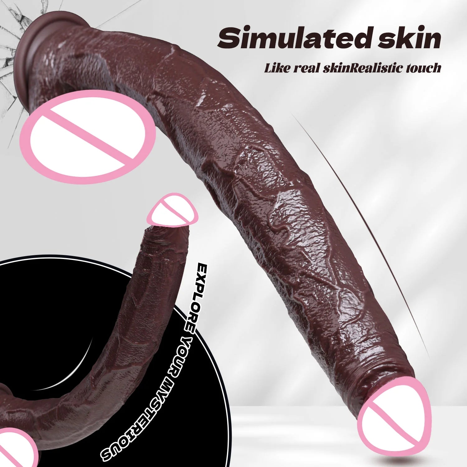 Big Black Dildo Anal Giant Penis Sex Toys for Women and Men 16.5 inch Thick Huge G Spot Dildos Realistic Dildo with Suction Cup