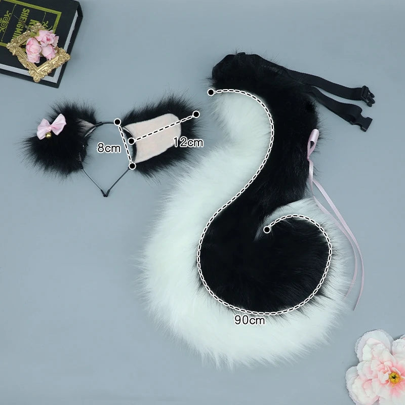 Anime Cute Imitation Animal Ear Hair Ornament Animal Tail Comic Show Accessories Cosplay Dog Tail Hoop Headband Pros