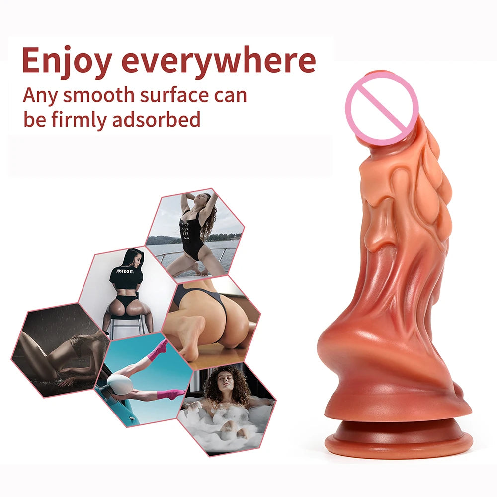 Dragon Dildo Huge Penis G-spot Anal Butt Plug Gode Dildo Prostate Massager with Suction Cup Sex Toys for Women Gay Couple Men 18