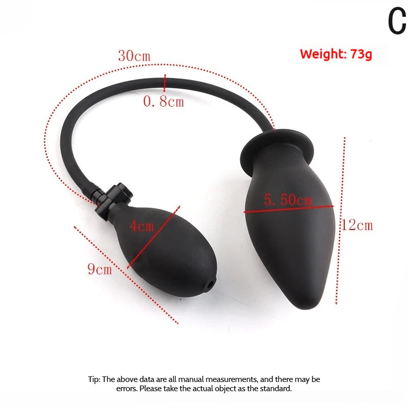 Body-Safe Silicone Expand Inflatable Anal Plug for Men Women Waterproof, Butt Plug Prostate Massager Adult Sex Toys Gay Anal Toy