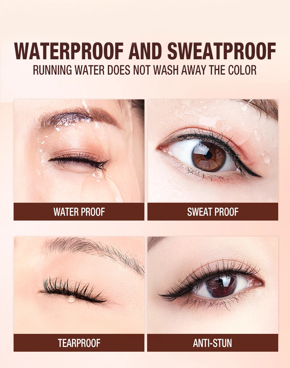 O.TWO.O Eyeliner Pencil Liquid Eye Liner Waterproof Smudge Proof Quick Drying 12 Hour Wear Ultra Fine Black Eyeliner for Arrows