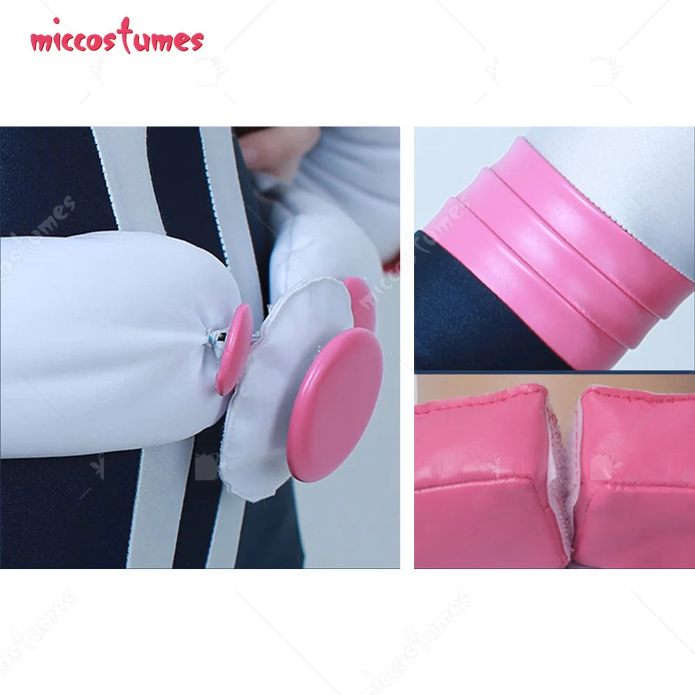 Miccostumes 24Hours Shipping Women's Anime Hero Uraraka Cosplay Suit Costume with Waist Piece and Neckwear