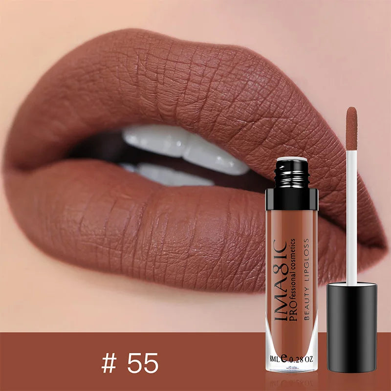 IMAGIC 1pcs matte  Sexy 28 color Matte Lipstick lipgloss Waterproof Long Lasting Gloss Beauty makeup lip gloss fashion lip