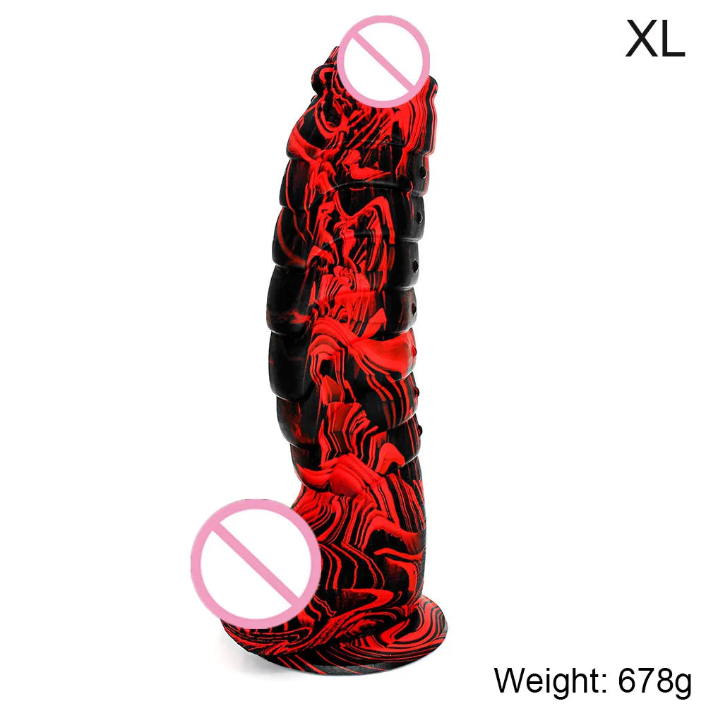 XXL Thrust Dildo Six Styles Dinosaur Scales Penis Big Suction Cup Female Adult Anal Sex Toys Huge Dick Strapon Women Masturbator