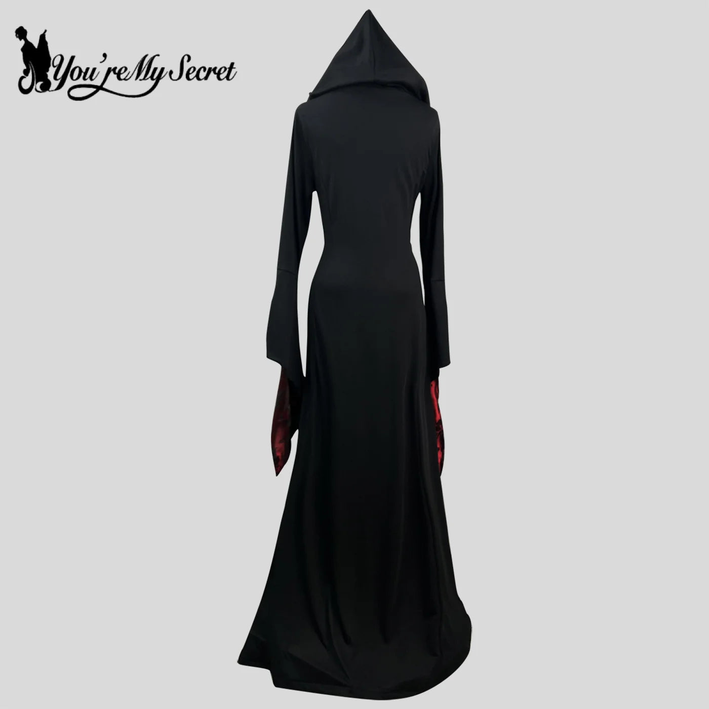 [You're My Secret] Women's Dress Cosplay Vampire Halloween Carnival Party Adult Costume Medieval Retro Gothic Hoodie Witch Robe