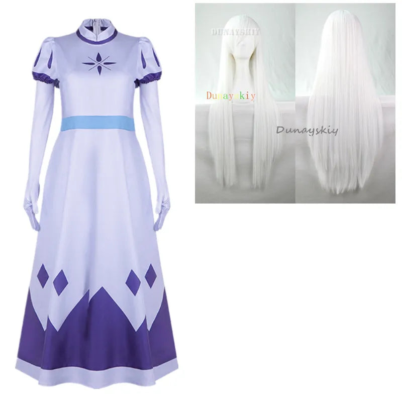 Angel Emily Cosplay Costume Halo Cosplay Women Fancy Dress Hazzbin Outfit Halloween Uniform Hasbin Seraphim Wings Suit