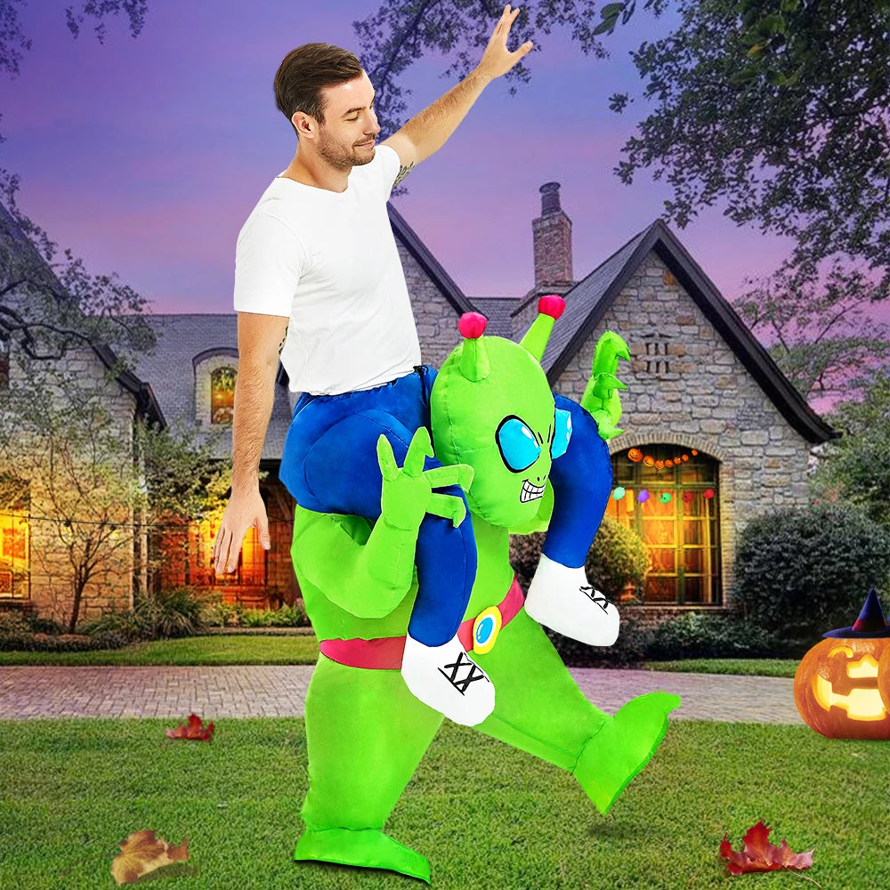 New Alien Inflatable Costume Anime Suits Dress Mascot Purim Halloween Christmas Party Cosplay Costumes for Kids Adult