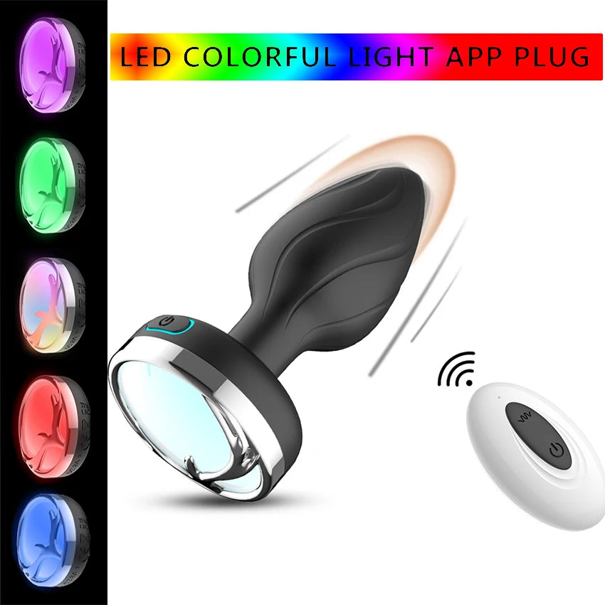 Led Anal Vibrator Plug For Women Men Wireless Remote Sex Toys Male Prostate Massage Vagina Vibrator Anus Butt Plug Adults Goods