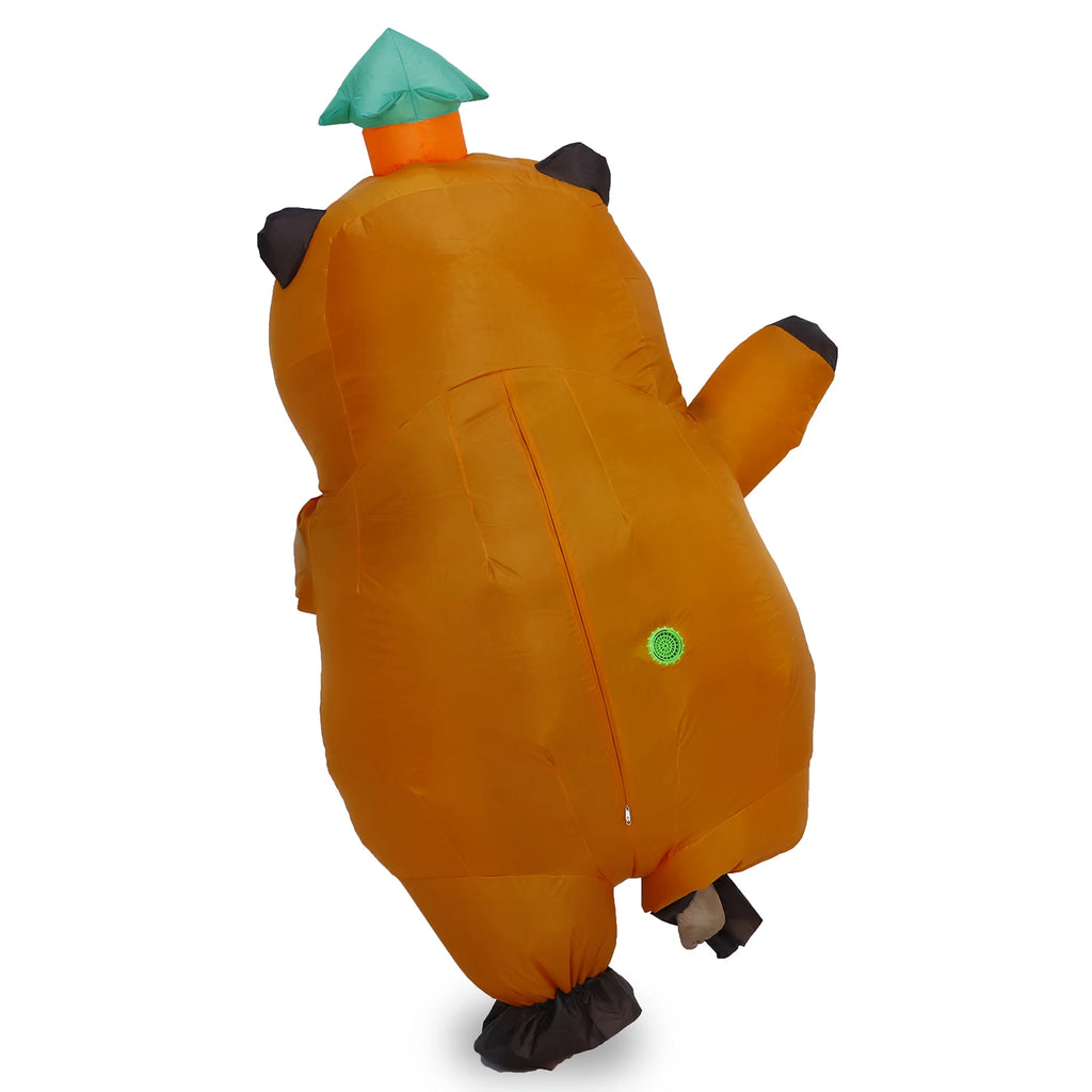 Cartoon Capibara Costume Inflatable for Adult Fancy Halloween Cosplay Party Dress Performance Inflated Garment Air Blow Suit
