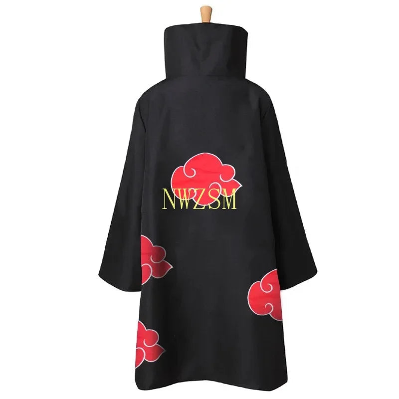 Hot Sale Anime Naruto Akatsuki /Uchiha Itachi Cosplay Halloween Christmas Party Costume Cloak Cape costume