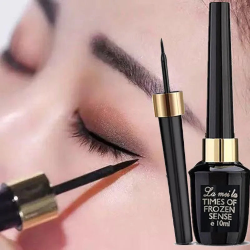 Long-lasting Black Gel Eyeliner Ultra-fine Hard-tipped Waterproof Liquid Eyeliner Pen Quick-Dry Durable Cosmetics Makeup Tool