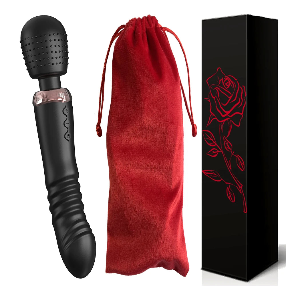 Powerful 3 motors fast Thrusting and Dildos Vibrator silicone large size Wand G-Spot Massager Sex Toy For Couple  Stimulator