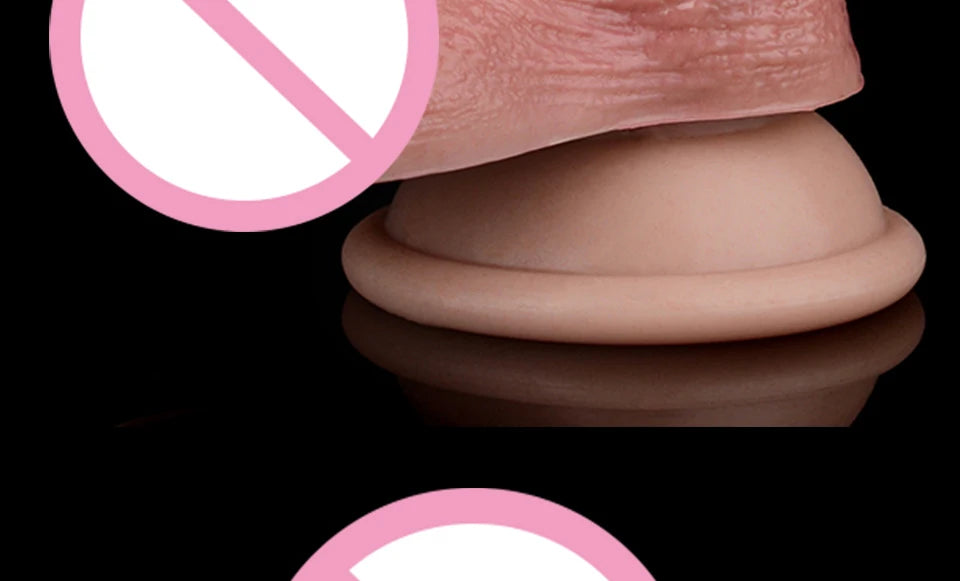 5.5" Ultra-Realistic Thick Dildo with Veins & Balls - Body-Safe Liquid Silicone & Strong Suction Base for Women & Solo Play