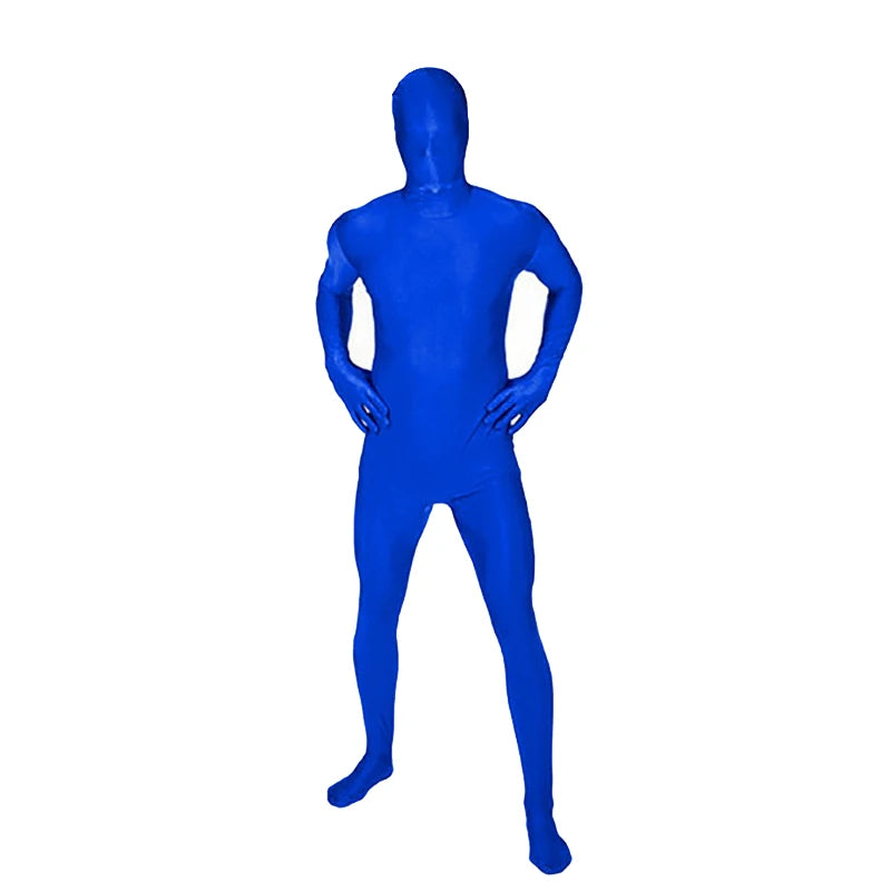 24 Zentai Invisible Jumpsuit Cosplay Costume Bodysuits Halloween Carnival Skin Tight Suit Spandex Stretch Disappearing Jumpsuit