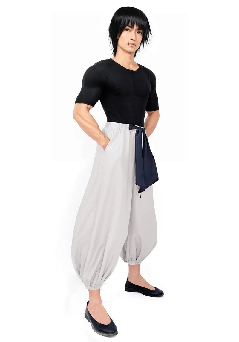 DAZCOS Satoru Cosplay Haori Kimono Jacket Men with Scarf Satoru Costume Adult Outfits Japan Kimono Comic-Con Carnival Clothing