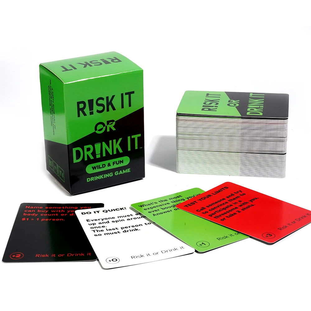Risk It Or Drink It Fun Party Game For College Card Game Drinking Game Pregame Night Hilarious Dares Challenges Questions Adults