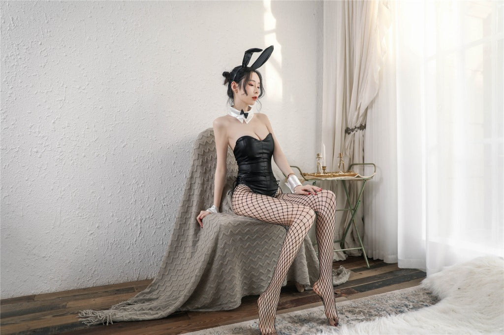 Seishun Buta Yarou Wa Bunny Girl Senpai No Yume Wo Minai Cosplay Halloween Costume for Girls Sexy Cute Bunny Faux Leather Rabbit