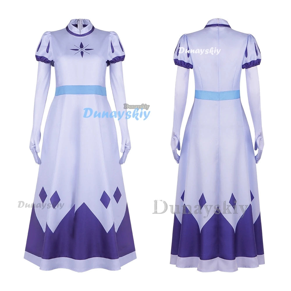 Angel Emily Cosplay Costume Halo Cosplay Women Fancy Dress Hazzbin Outfit Halloween Uniform Hasbin Seraphim Wings Suit