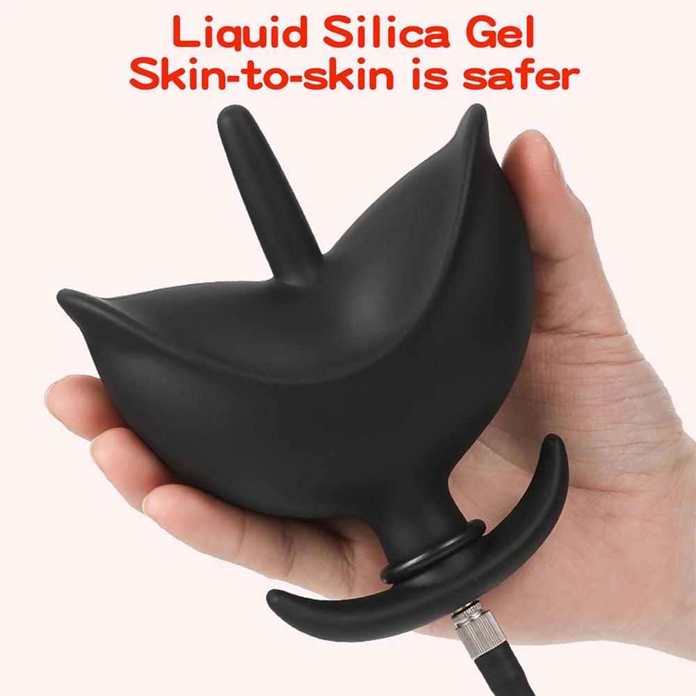 Inflatable Pump Anal Plug Silicone Super Big Butt Plug Dildo Prostate Massager Anus Extender Dilatador Sexules Toy for Women Man