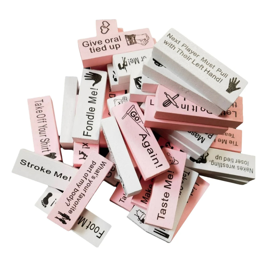 48Pc Sex Block Game For Adults Sex Toys Wooden Block Tower Game Couples Valentine Tumbling Tower Stacking Games SM Product